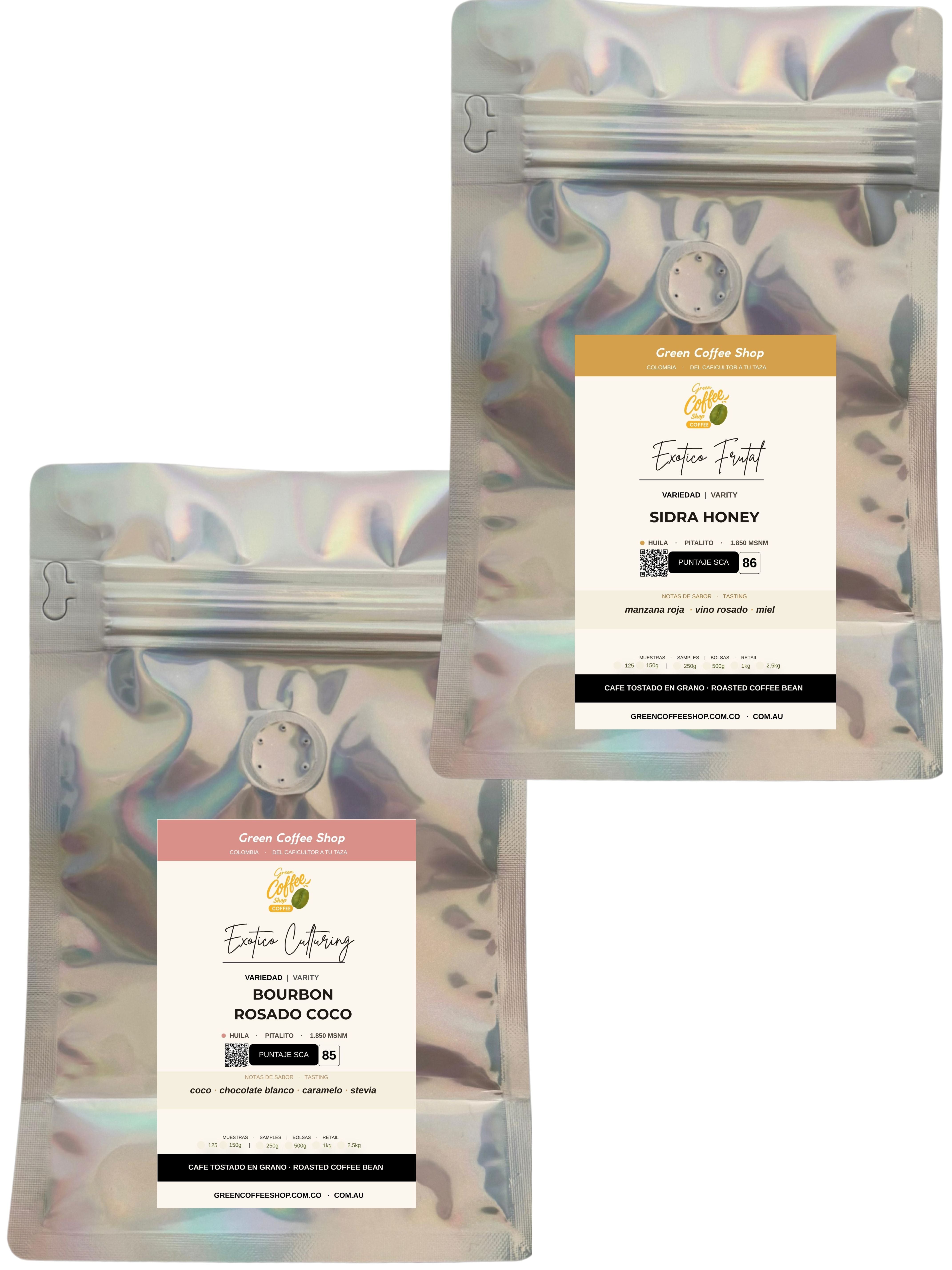Kit Innovación: Bourbon Rosado Coco & Sidra Honey (300g)