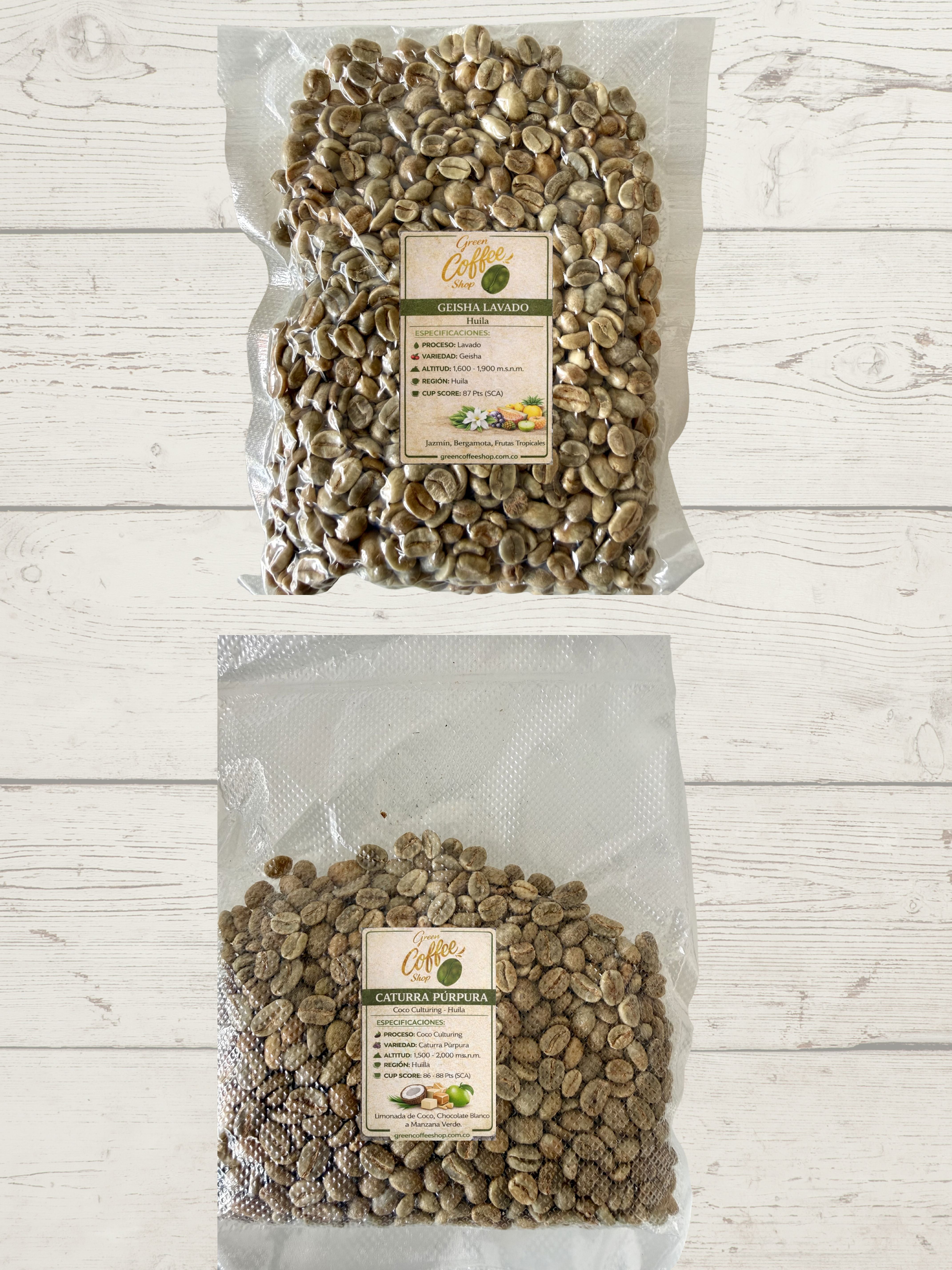 Kit Tropical Geisha Contrast - Café Especialidad Colombia - Kit de Muestras - Para Tostadores