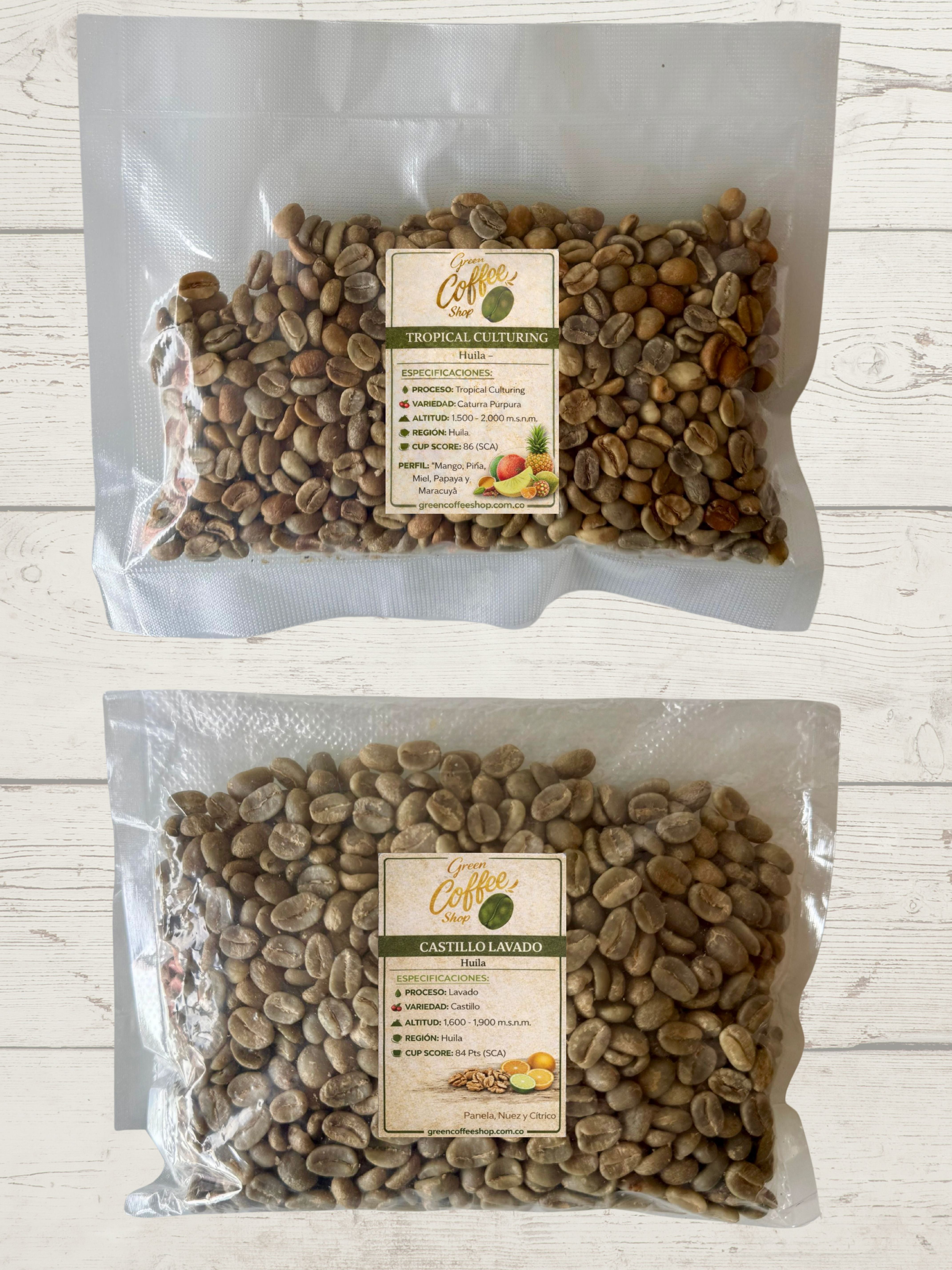 Kit Oasis & Daily Sweetness 500g - Café Especialidad Colombia - Kit de Muestras - Para Tostadores