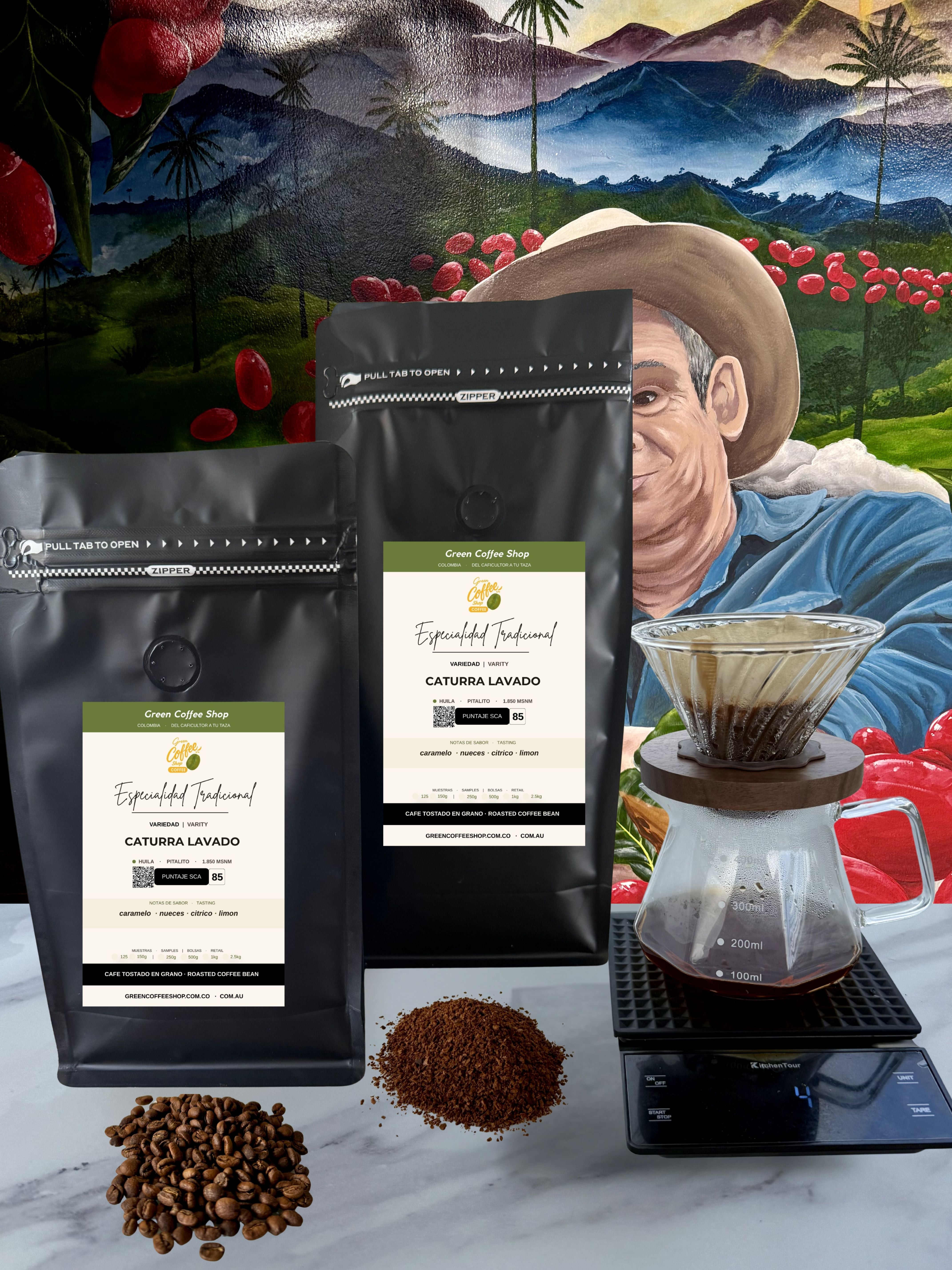 Café Caturra Lavado - Tostado de Especialidad - Huila, Colombia