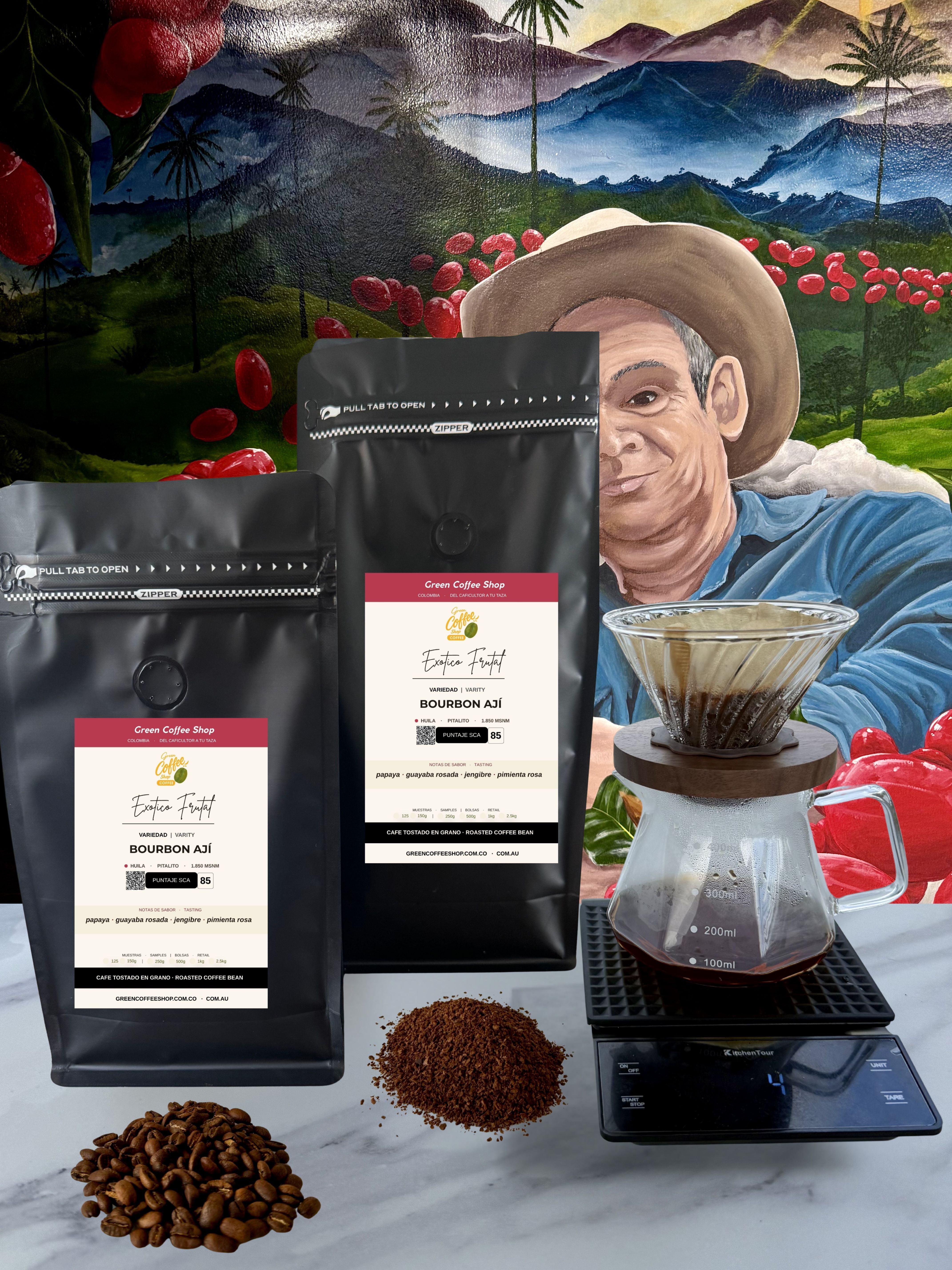 Café Bourbon Ají - Tostado de Especialidad - Huila, Colombia