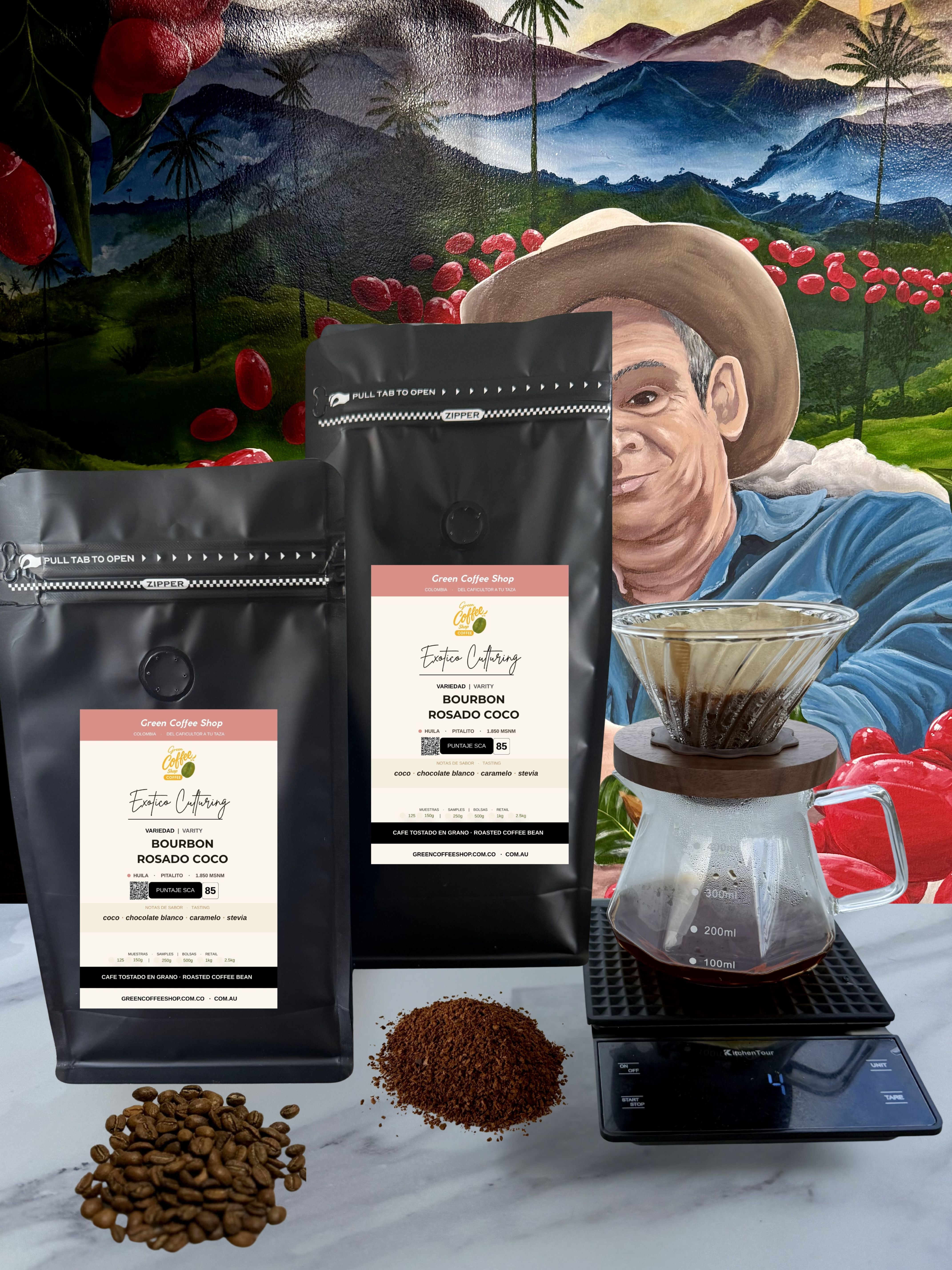 Café Bourbon Rosado Coco Culturing - Tostado de Especialidad - Sierra Nevada, Colombia