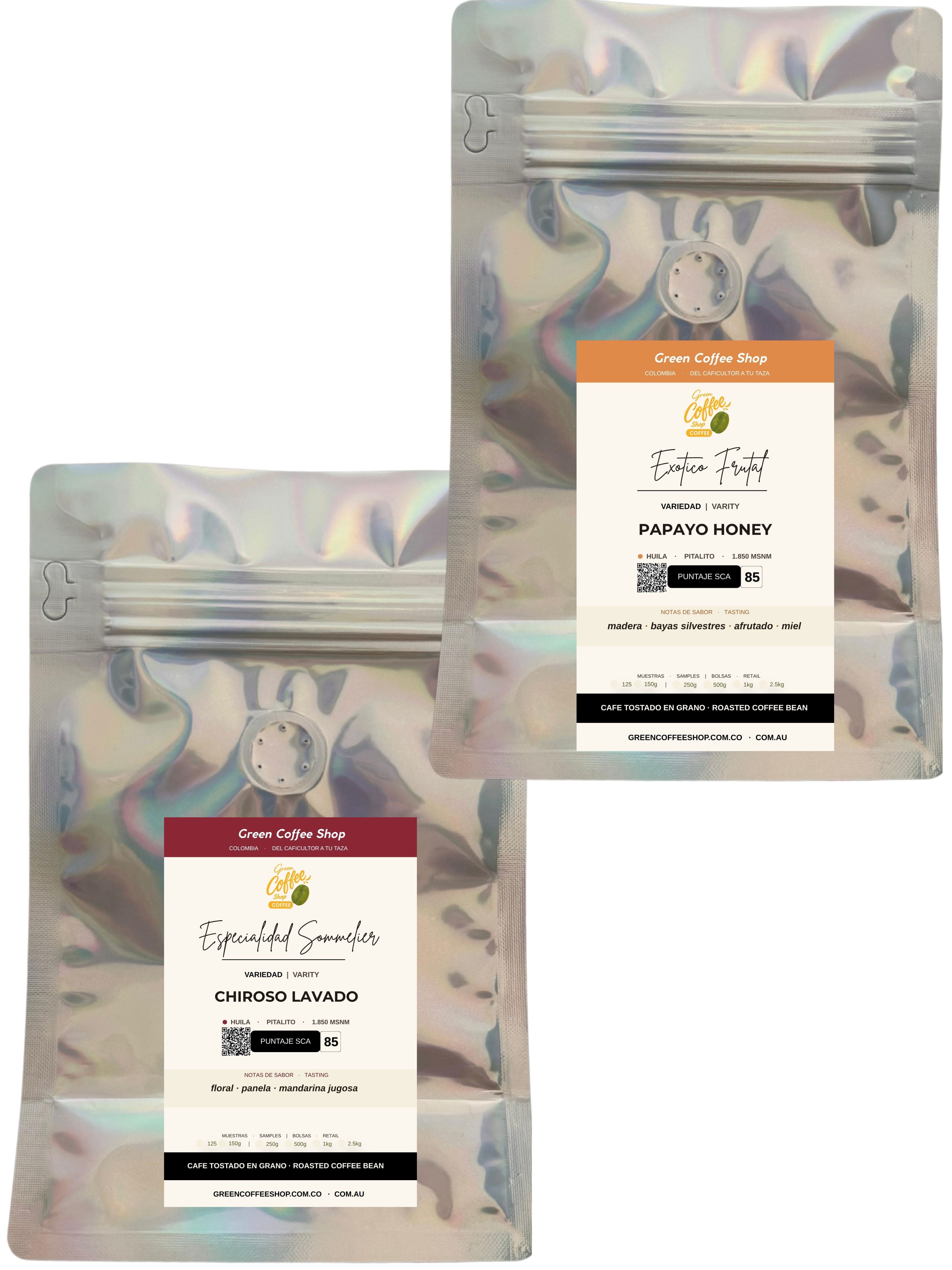Kit Perfiles Únicos: Café Papayo Honey & Chiroso Lavado | Café de Especialidad