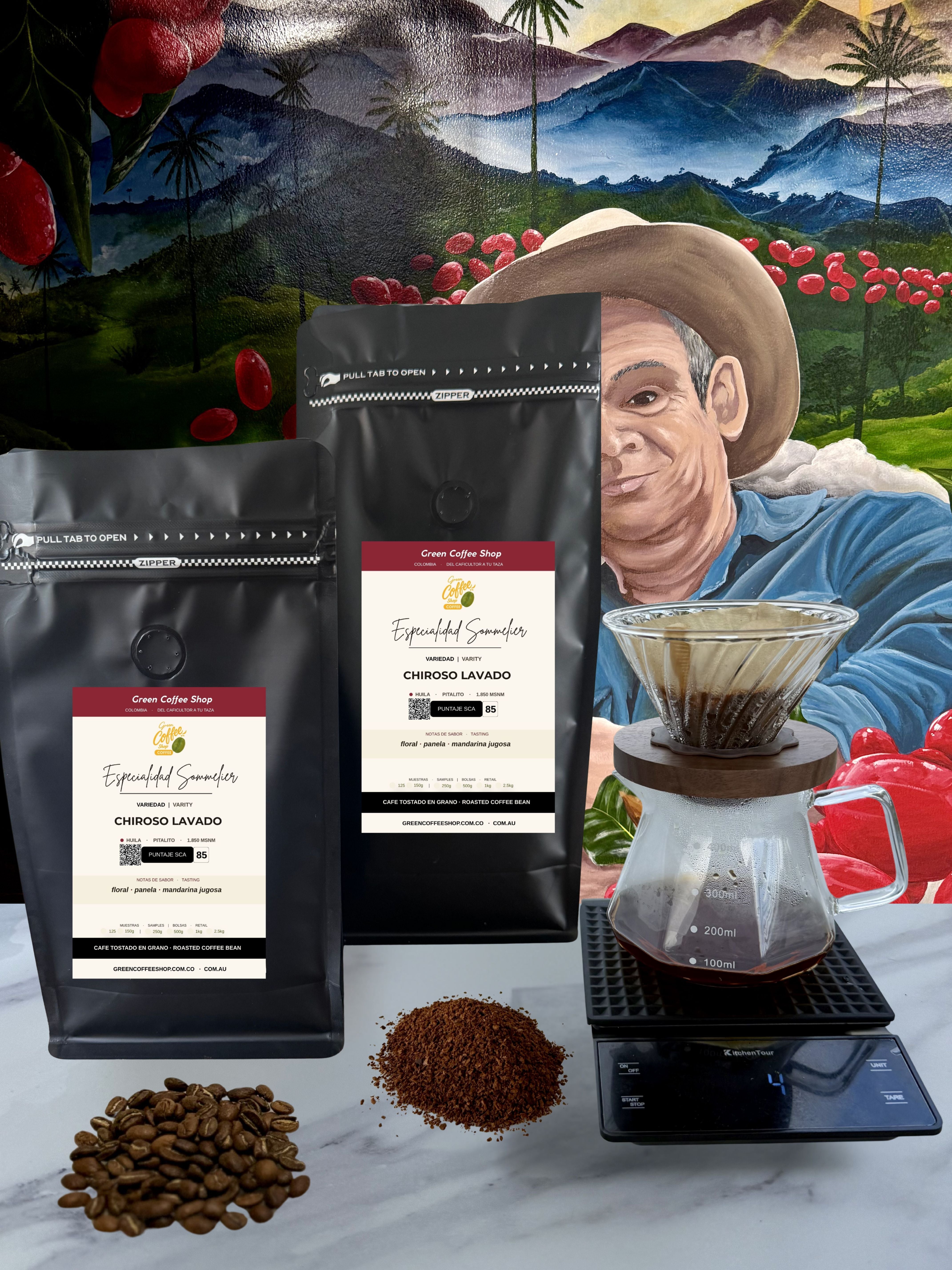 Café Chiroso Lavado - Tostado de Especialidad - Huila, Colombia
