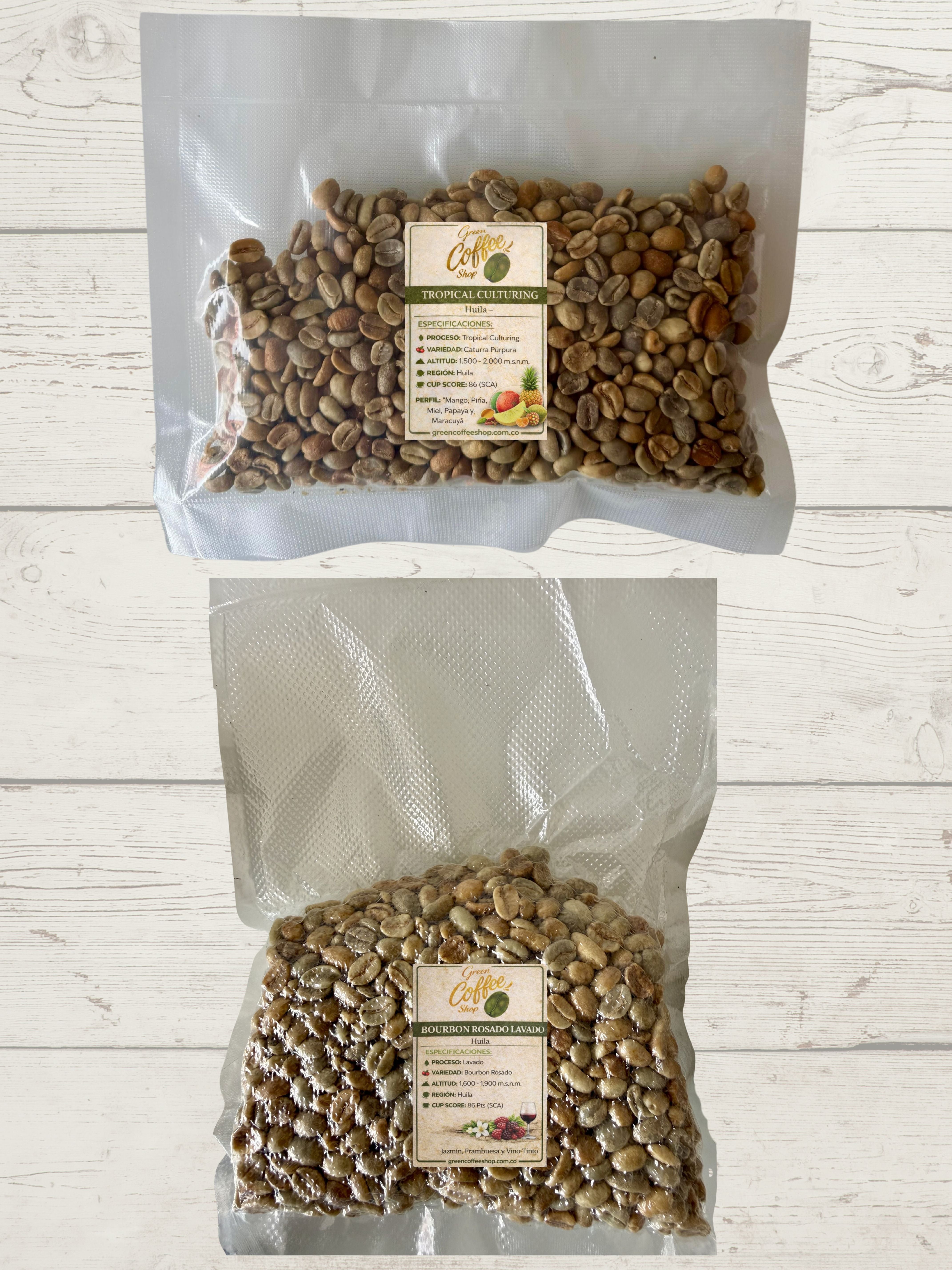Kit Pink Oasis 400g - Café Especialidad Colombia - Kit de Muestras - Para Tostadores